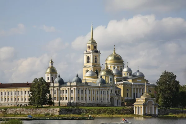 Ostashkov Yakınlarındaki Stolobny Adası Ndaki Nilov Manastırı Tver Oblast Rusya — Stok fotoğraf