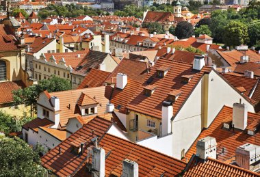 Prag manzarası. Çek Cumhuriyeti