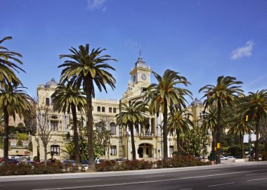 Malaga 'daki Park Sokağındaki Townhouse. İspanya