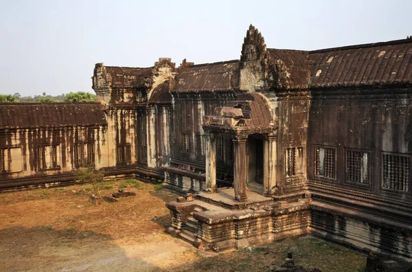 Bibliotheek Van Angkor Wat Hoofdtempel Provincie Siem Reap Cambodja — Stockfoto