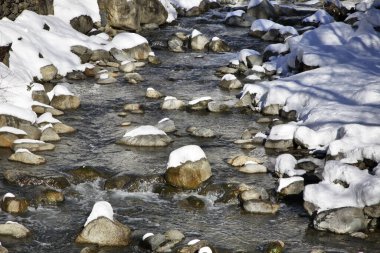 Kampın yakınındaki derede. Andorra.