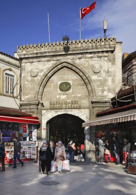 İstanbul 'da Grand Bazaar (Kapalcar) manzarası. Türkiye