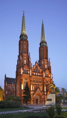 Varşova 'daki St. Michael Archangel ve St. Florian Marty Katedrali. Polonya
