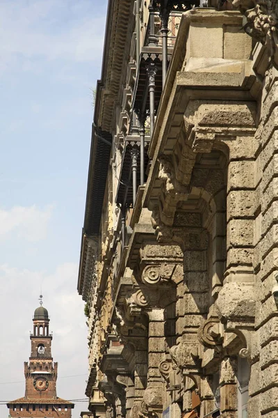 Dante Straße Mailand Lombardei Italien — Stockfoto