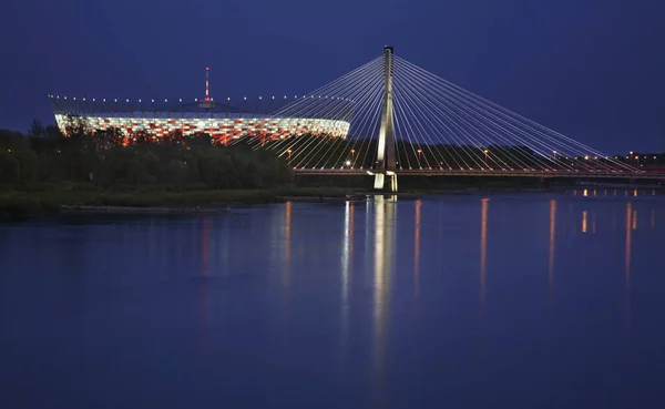 Puente Swietokrzyski Estadio Nacional Varsovia Polonia —  Fotos de Stock