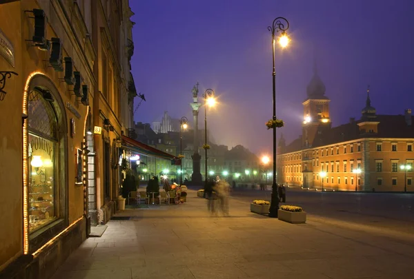 Rynek Zamkowy Warszawie Polska — Zdjęcie stockowe