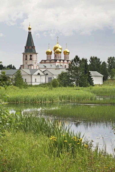 Asunción Catedral Valday Monasterio Iversky Óblast Novgorod Rusia — Foto de Stock