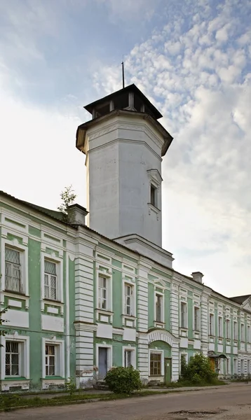Magistrado Com Torre Observação Incêndio Vyshny Volochyok Rússia — Fotografia de Stock