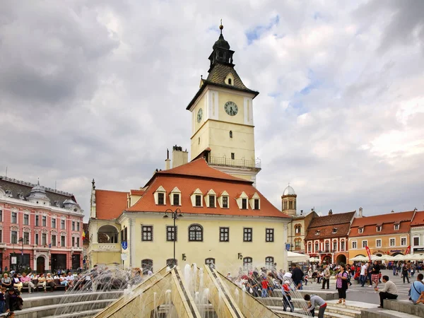 Brasov Council Building Piata Sfatului Romania — Foto Stock