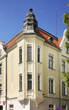 Braniewo 'nun manzarası. Polonya