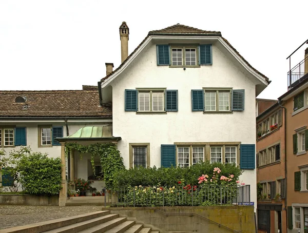 Bairro Lindenhof Zurique Suíça — Fotografia de Stock