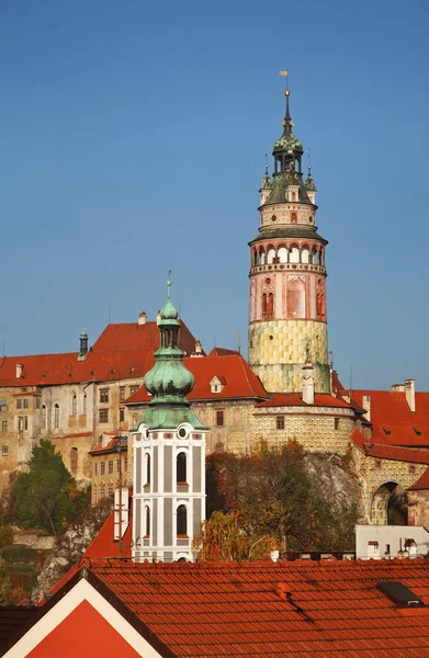 Iglesia San Jost Torre Cesky Krumlov República Checa — Foto de Stock