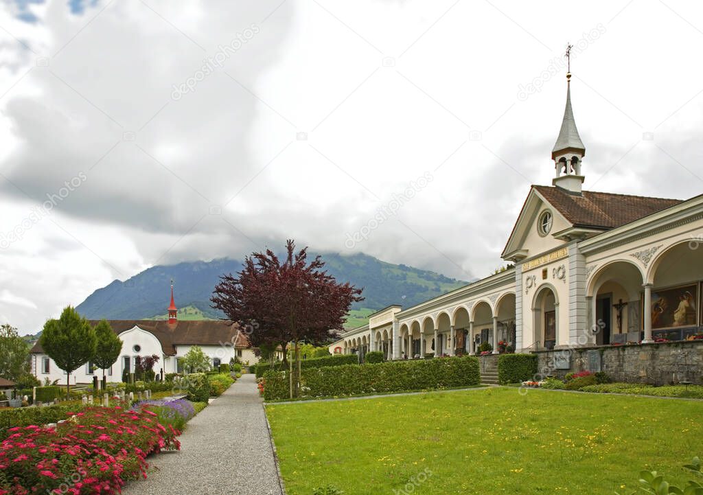Cemetery in Stans. Nidwalden. Switzerland