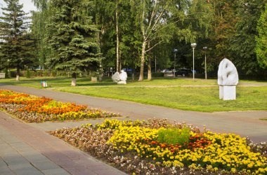 Solnechnogorsk 'ta park (Sunny Mountain Town). Rusya