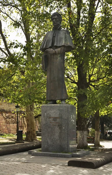 Monumento Solomon Dodashvili Sighnaghi Kakheti Geórgia — Fotografia de Stock