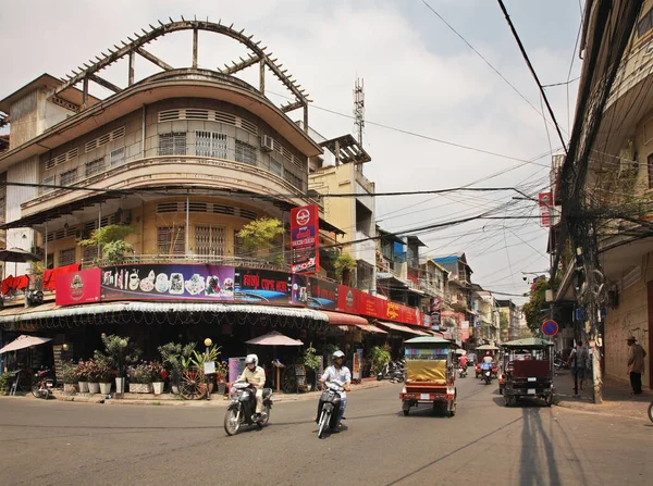 Typical Street Phnom Penh Cambodia — Stock Photo, Image