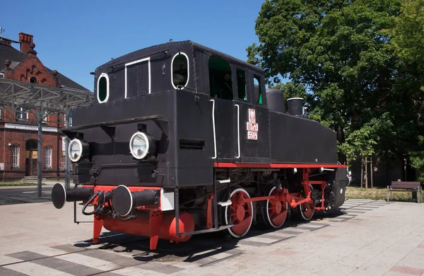 Locomotora Vapor Estación Tren Torun Glowny Torun Polonia —  Fotos de Stock