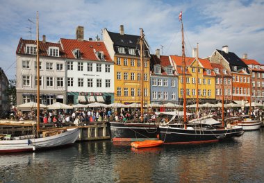 Kopenhag 'da Nyhavn. Danimarka
