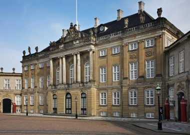 Amalienborg. VII. Christian 'ın Kopenhag' daki sarayı (Moltke 'nin sarayı). Danimarka