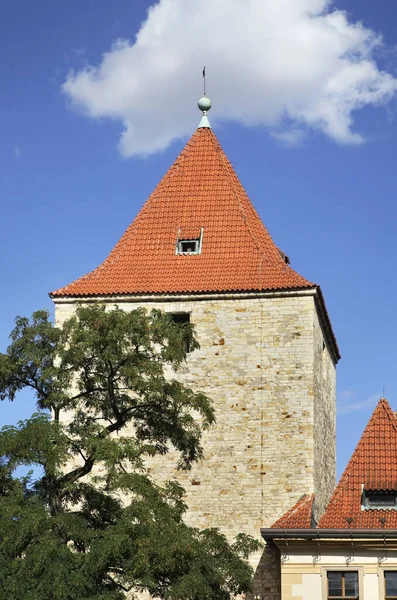 Czarna Wieża Hradcany Dzielnica Zamkowa Praga Republika Czeska — Zdjęcie stockowe
