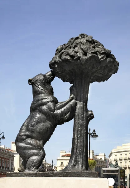 Bear and Madrono tree - heraldic symbol of Madrid. Spain