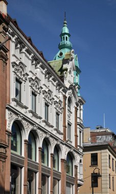 Karl Johans 'ın Oslo' daki kapısı. Norveç