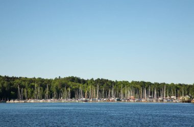 Oslo 'daki Hovedoya Adası. Norveç
