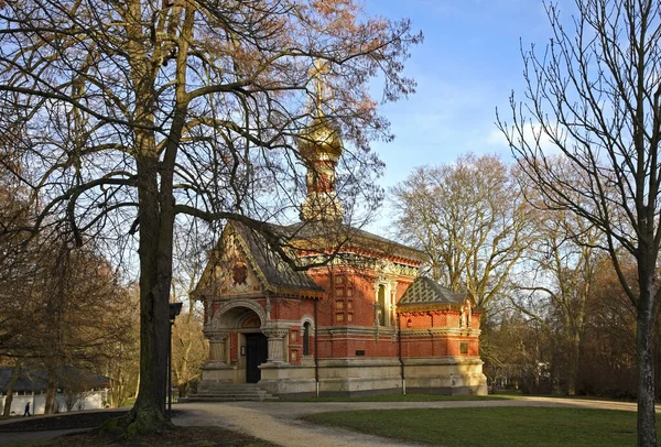 Mindenszentek Temploma Orosz Kápolna Bad Homburgban Németország — Stock Fotó