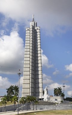 Jose Marti 'nin Havana' daki Devrim Meydanı 'ndaki anısına. Küba