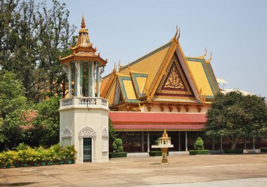 Phnom Penh 'deki Kraliyet Sarayı (Preah Barum Reachea Veang Nei Preah Reacheanachak Kampuchea). Kamboçya