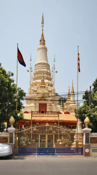 金边的Wat Botum 莲花寺 柬埔寨 — 图库照片
