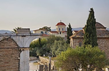 Eski Atina manzarası. Yunanistan