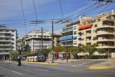 Atina 'da bir sokak. Yunanistan