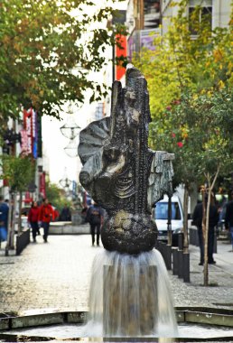 Atina 'daki çeşme. Yunanistan