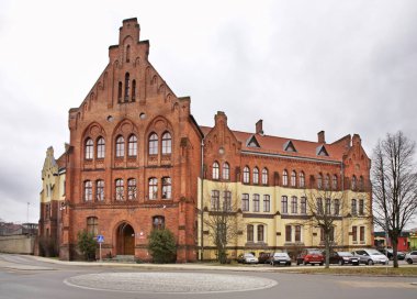 Braniewo 'nun manzarası. Polonya