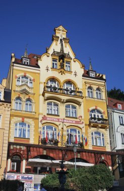 Karlovy Vary 'deki Otel Romantizmi. Bohemya. Çek Cumhuriyeti