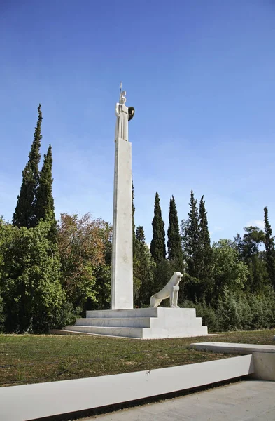 Escultura Atenea Pedion Tou Areos Atenas Países Bajos —  Fotos de Stock