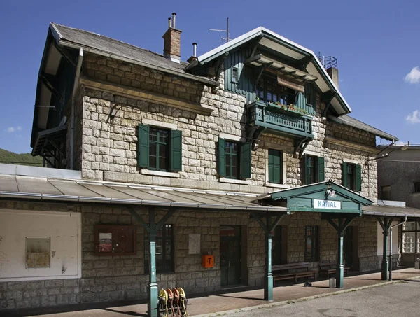 Bahnhof Kanal Slowenien — Stockfoto