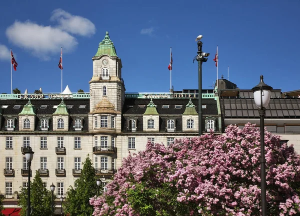 Гранд Отель Площади Эйфелевой Башни Осло Норвегия — стоковое фото