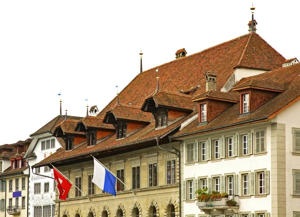 Frammento Vecchia Strada Lucerna Svizzera — Foto Stock