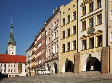 Olomouc 'taki Aşağı Meydan' daki Neptun Kaynağı (Dolni namesti). Moravia 'da. Çek Cumhuriyeti