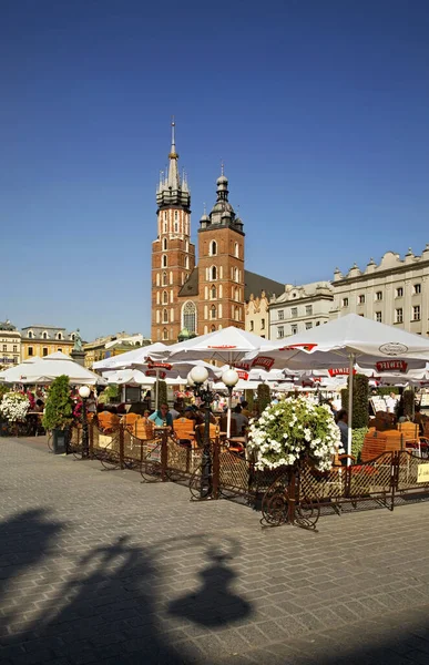克拉科夫的主要市场广场波兰 — 图库照片
