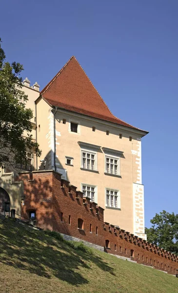 Vista Castelo Wawel Cracóvia Polónia — Fotografia de Stock
