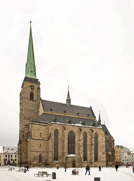 Cattedrale San Bartolomeo Plzen Repubblica Ceca — Foto Stock