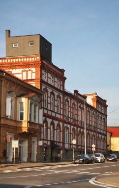 Frydek-Mistek 'te eski bir cadde. Çek Cumhuriyeti