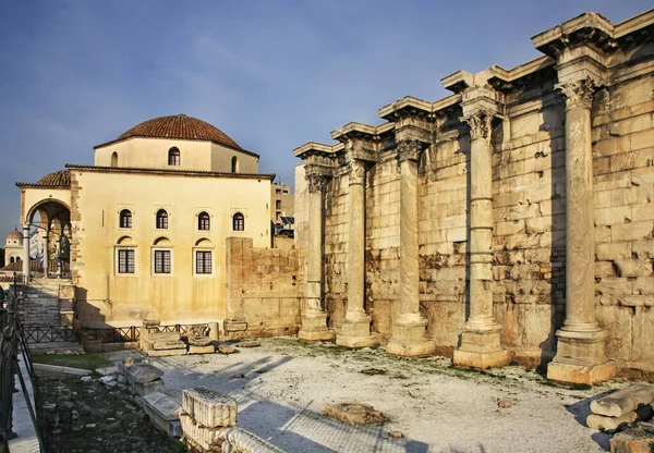 Tzistarakis Mosque Library Hadrian Athens Greece — Stock Photo, Image