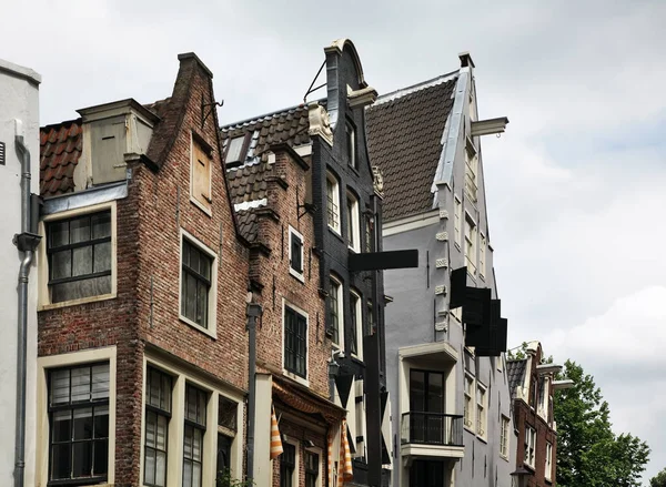 Casas Antiguas Amsterdam Países Bajos — Foto de Stock