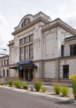 Marianske Lazne 'deki tren istasyonu. Çek Cumhuriyeti