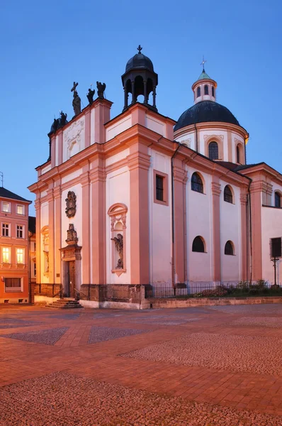 Igreja Santa Cruz Decin República Checa — Fotografia de Stock