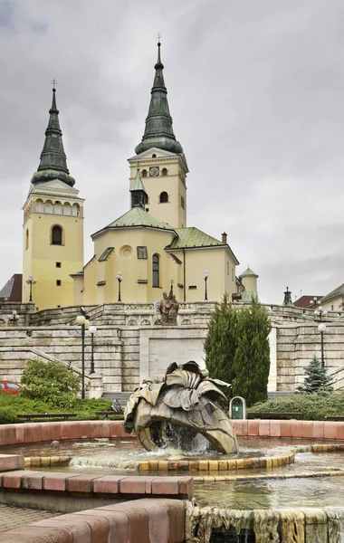 Kathedraal Van Heilige Drie Eenheid Andrej Hlinka Plein Zilina Slowakije — Stockfoto